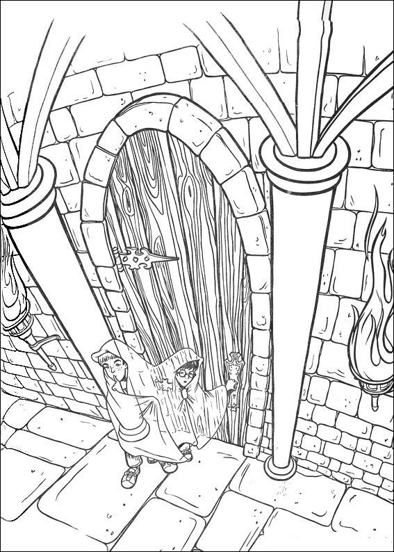 Plansa de colorat cu Harry Potter 95 199